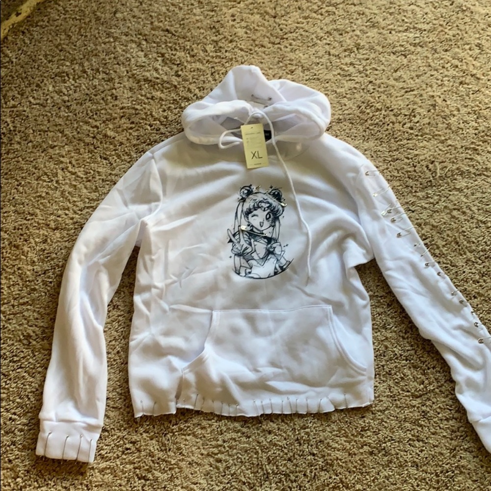 Sailor Moon Safety Pin Rebel Hoodie